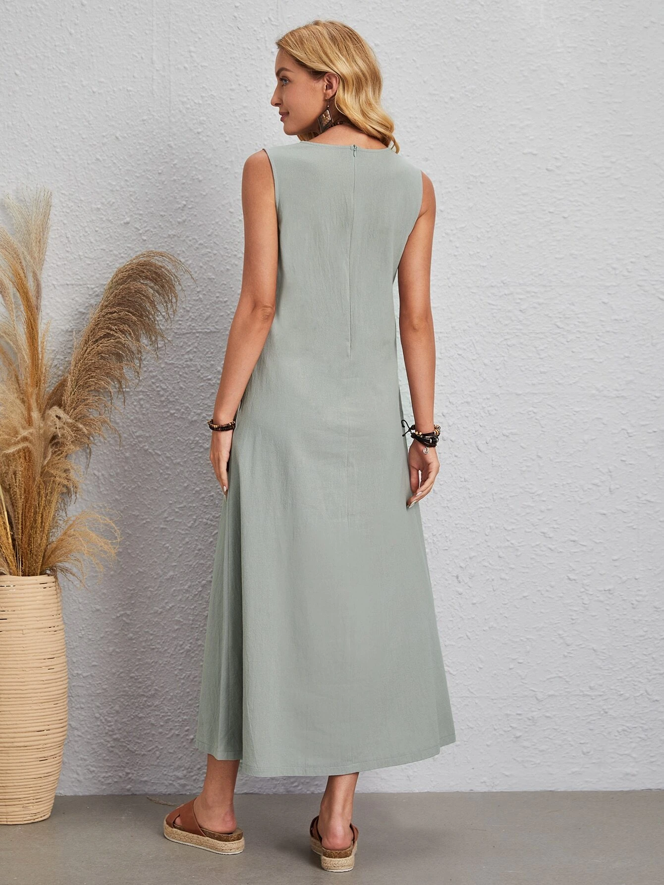 Vestido Longo Cinza Emilly