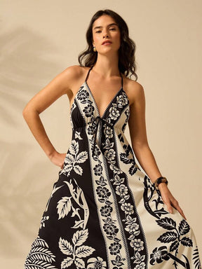 Vestido Longo Estampa Boêmia Lille