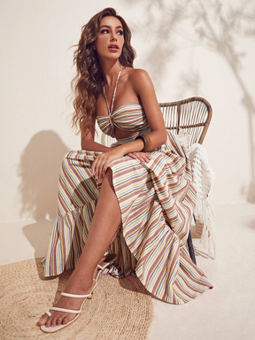 Vestido Longo Listrado Isadora