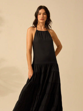 Vestido Longo Preto Panamá