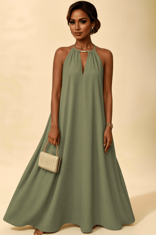 Vestido Longo Verde Milão