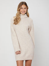 Vestido Tricot De Manga Bege Paris