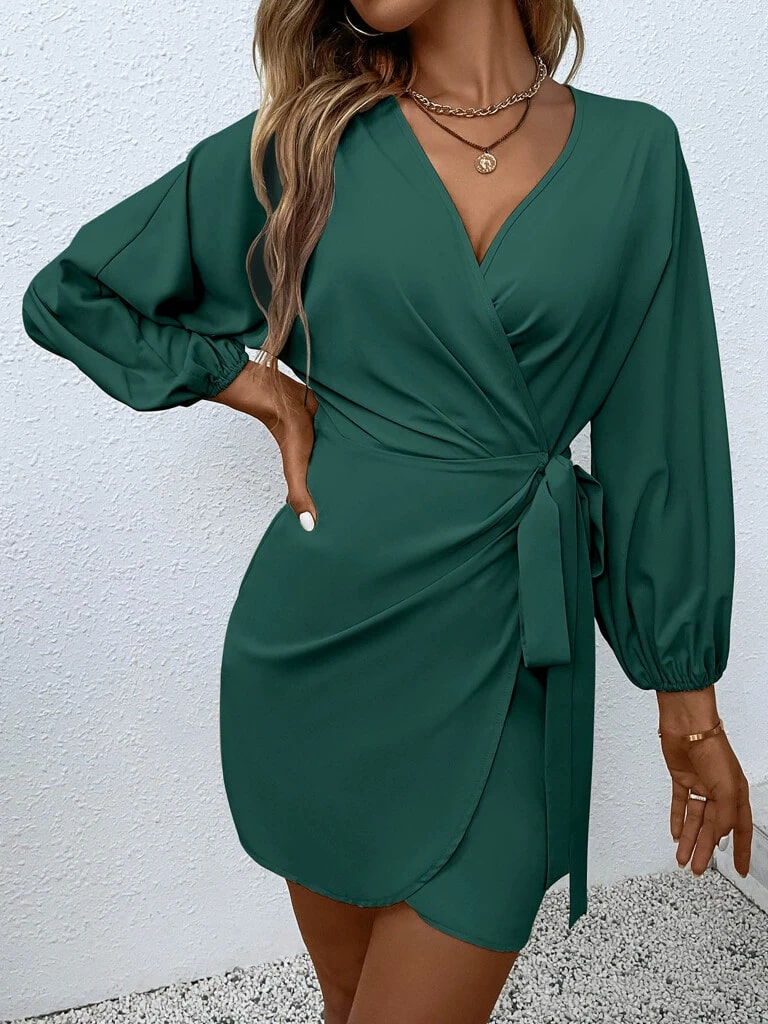 Vestido Verde Sobrepeliz Nó Mirella
