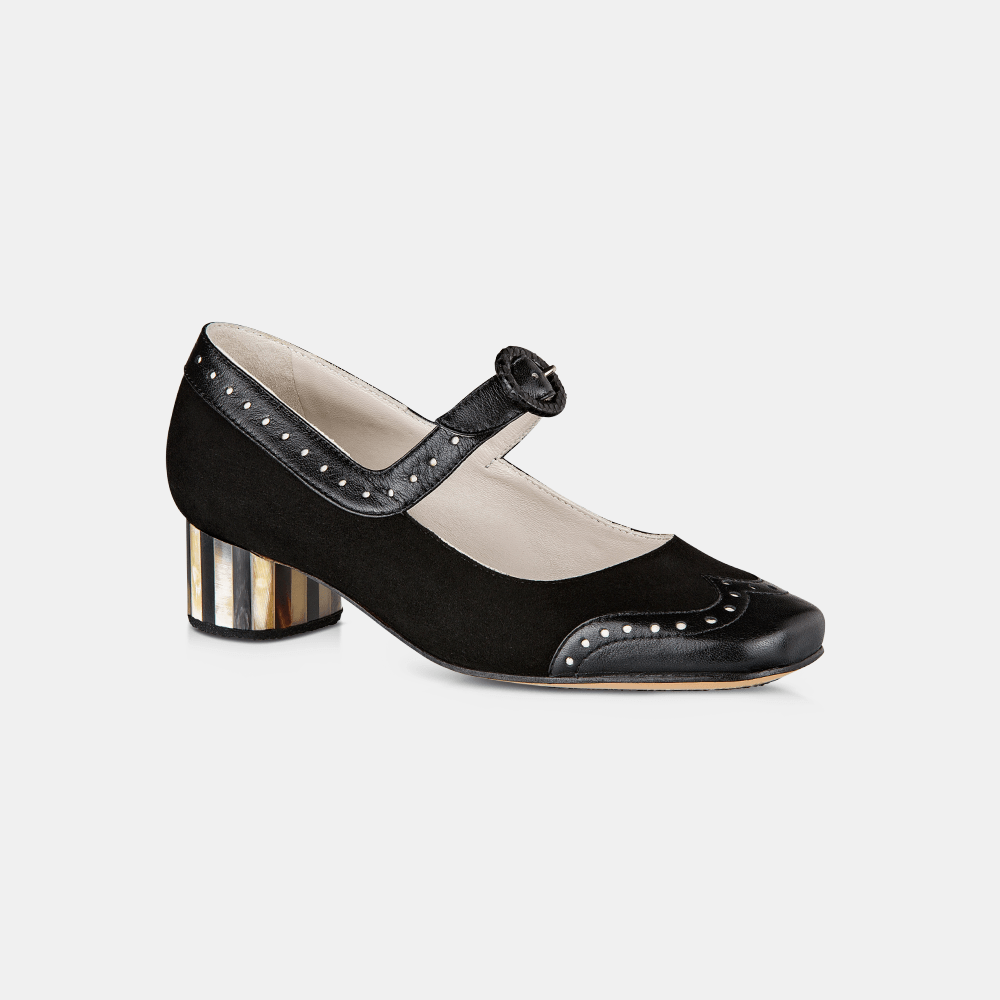 Sapato Boneca Marchetaria Preto