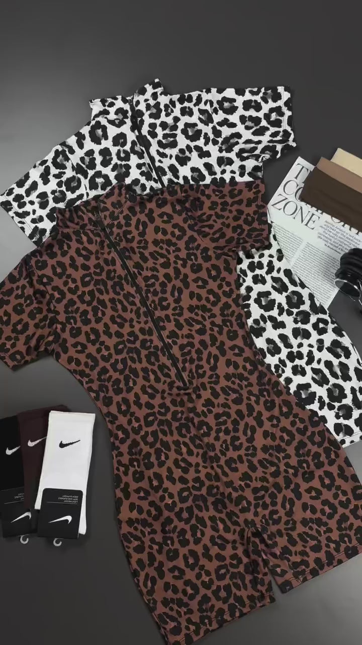 Macacão Curto Animal Print