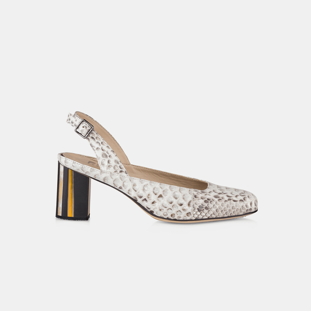 Scarpin Python Marchetaria Natural