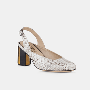 Scarpin Python Marchetaria Natural