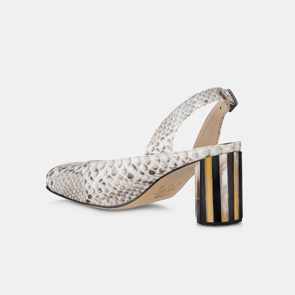 Scarpin Python Marchetaria Natural