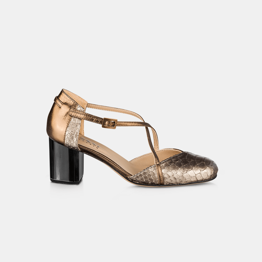 Scarpin Python Metalizado
